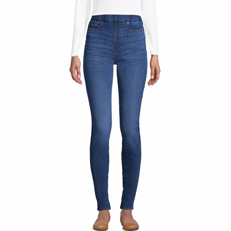 Jeans * | Petite Lands' End High-Rise Skinny Jeggings