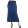 Skirts & Skorts * | Plus Size 24Seven Comfort Apparel Comfortable Foldover Waistband Maxi Skirt