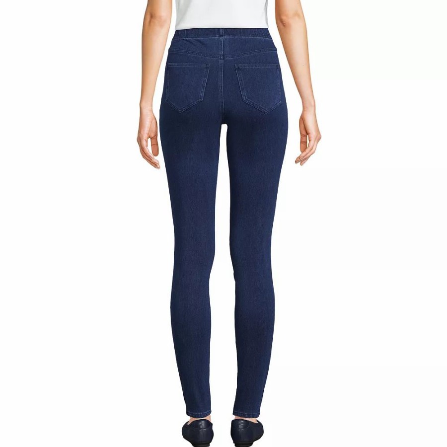 Jeans * | Women'S Tall Lands' End Starfish High Rise Pull On Knit Denim Skinny Jeans