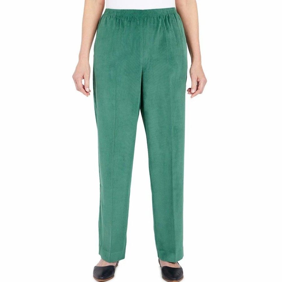 Pants * | Petite Alfred Dunner Classics Corduroy Pull-On Straight-Leg Pants