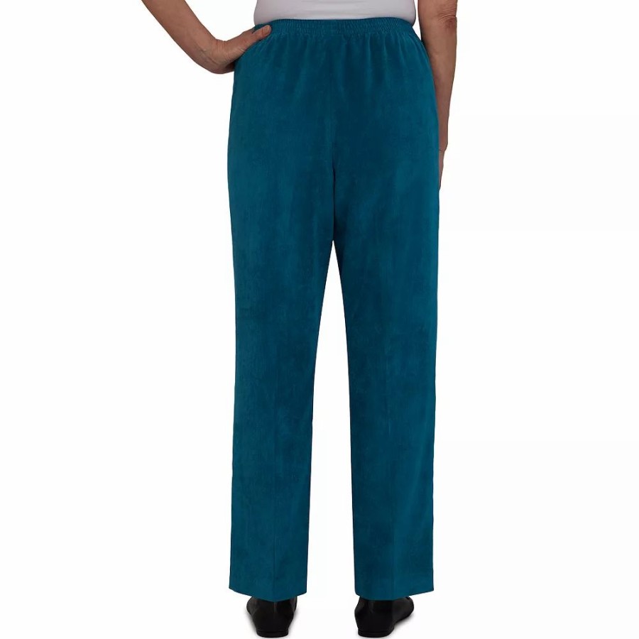 Pants * | Petite Alfred Dunner Classics Corduroy Pull-On Straight-Leg Pants