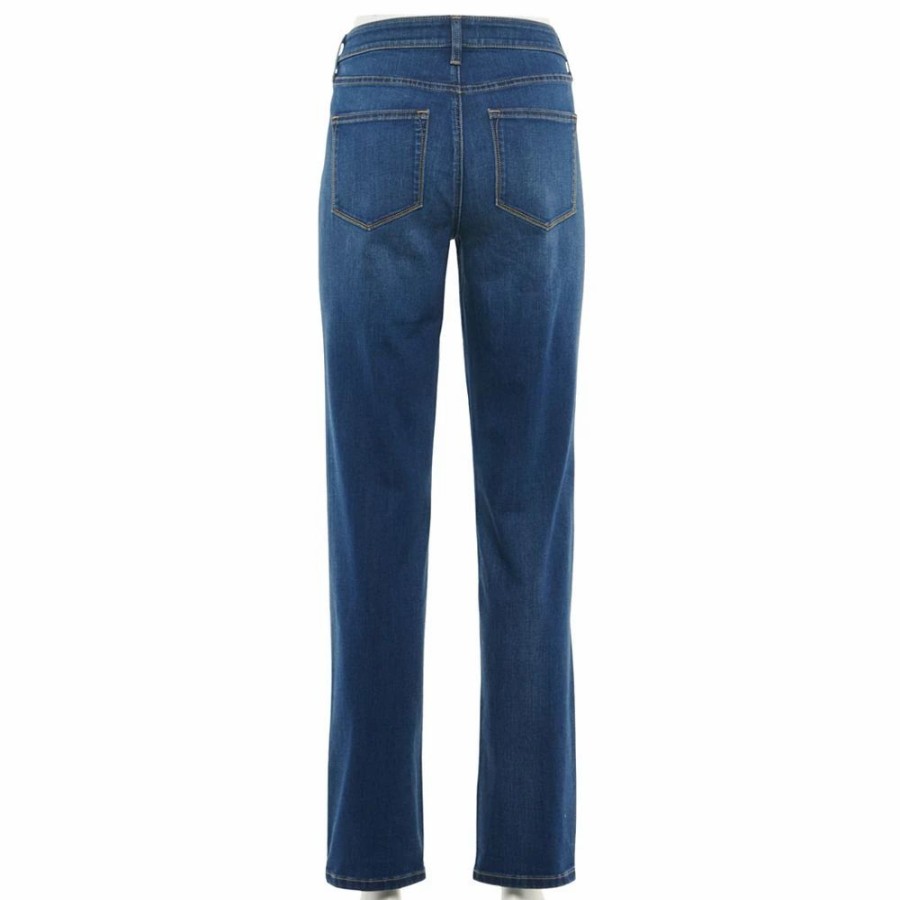 Jeans * | Women'S Sonoma Goods For Life Straight-Leg High-Waisted Curvy Jeans