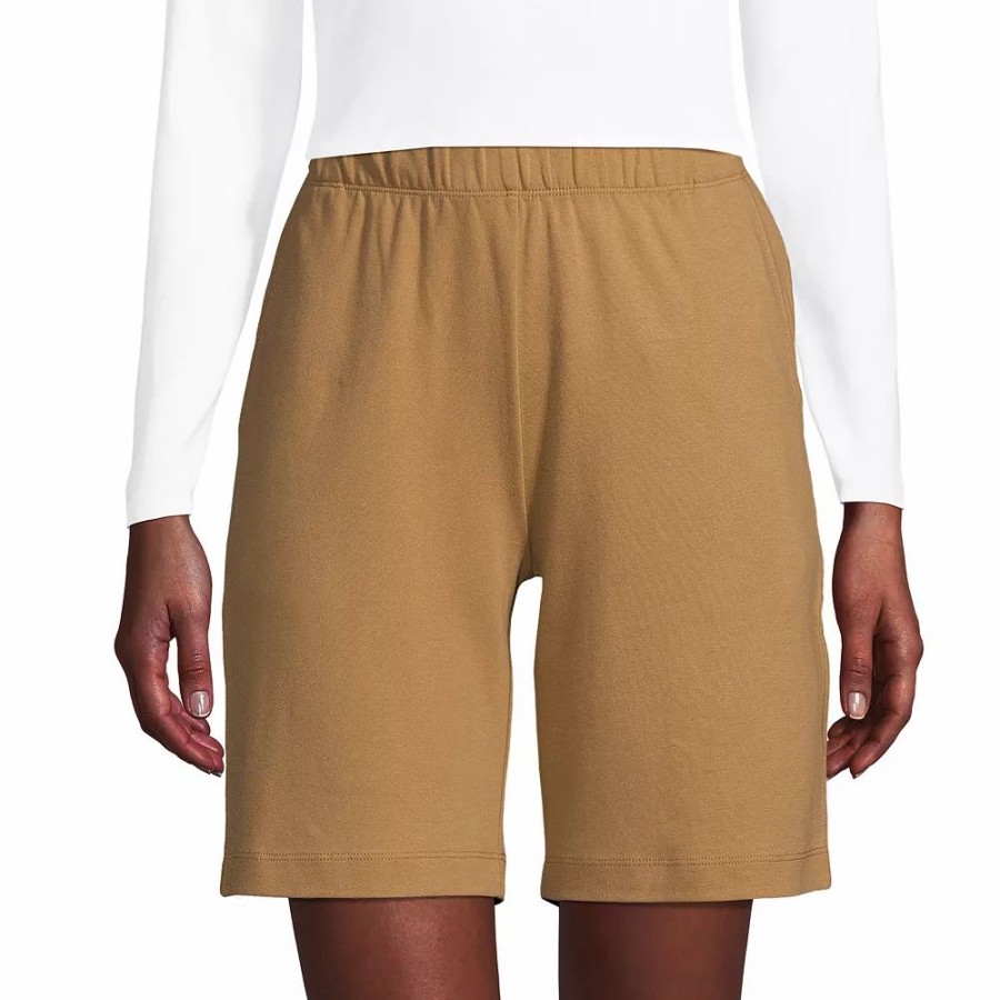 Shorts * | Petite Lands' End Sport High Waist Pull-On Shorts