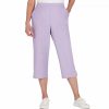 Crops & Capris * | Women'S Alfred Dunner Chambray Button-Tab Capri Pants