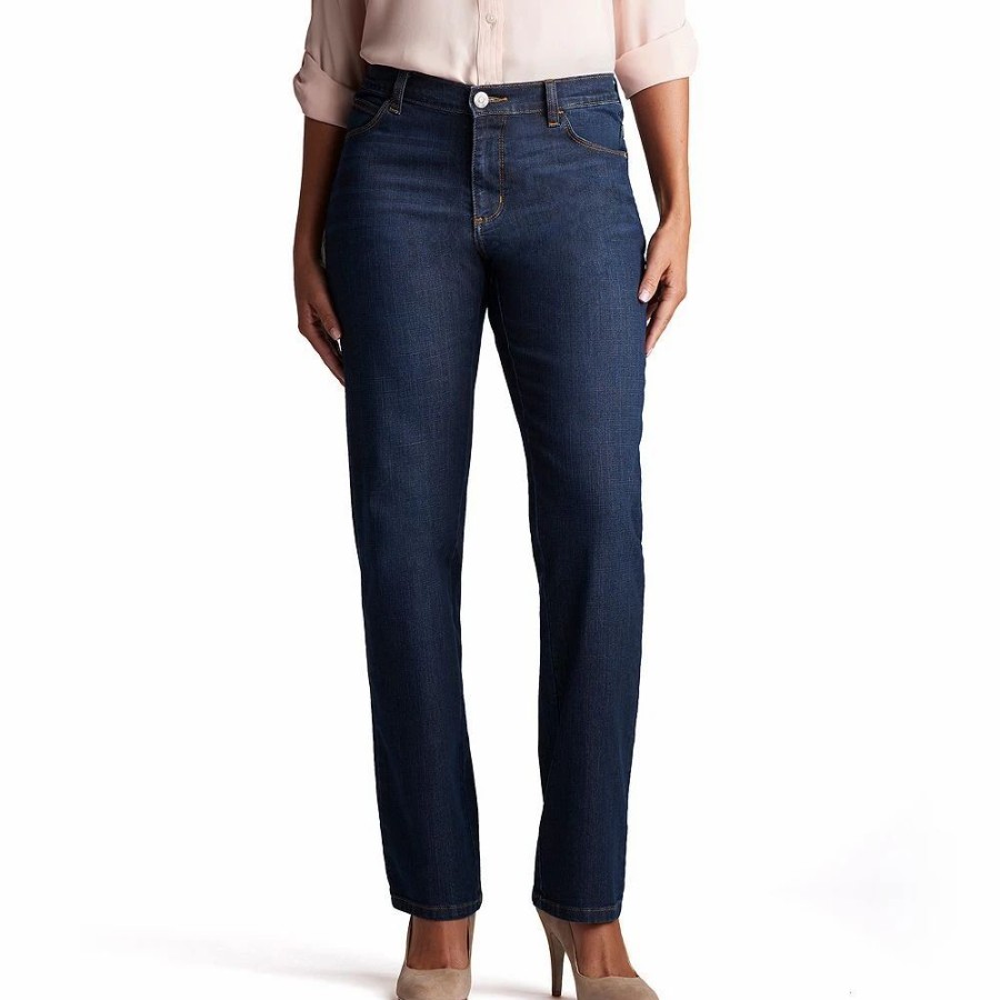 Jeans * | Petite Lee Relaxed Fit Straight-Leg Jeans