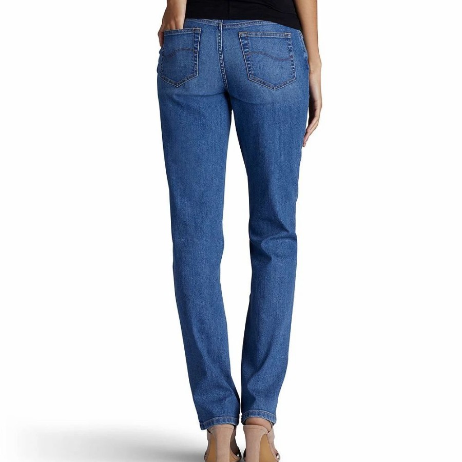 Jeans * | Petite Lee Relaxed Fit Straight-Leg Jeans