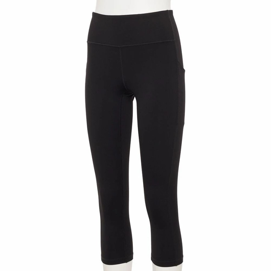 Crops & Capris * | Petite Tek Gear Ultrastretch Pocket High-Waisted Capri Leggings