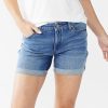 Shorts * | Women'S Sonoma Goods For Life High Rise 5 Denim Shorts