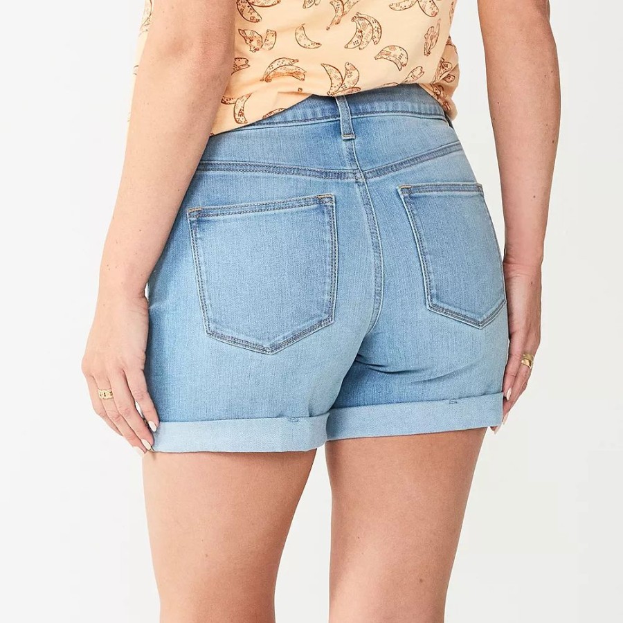 Shorts * | Women'S Sonoma Goods For Life High Rise 5 Denim Shorts