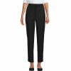 Pants * | Petite Size Lands' End High-Rise Stretch Pintuck Pencil Ankle Pants