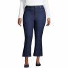 Jeans * | Plus Size Lands' End Recover Cropped Flare Leg Jeans River Rinse