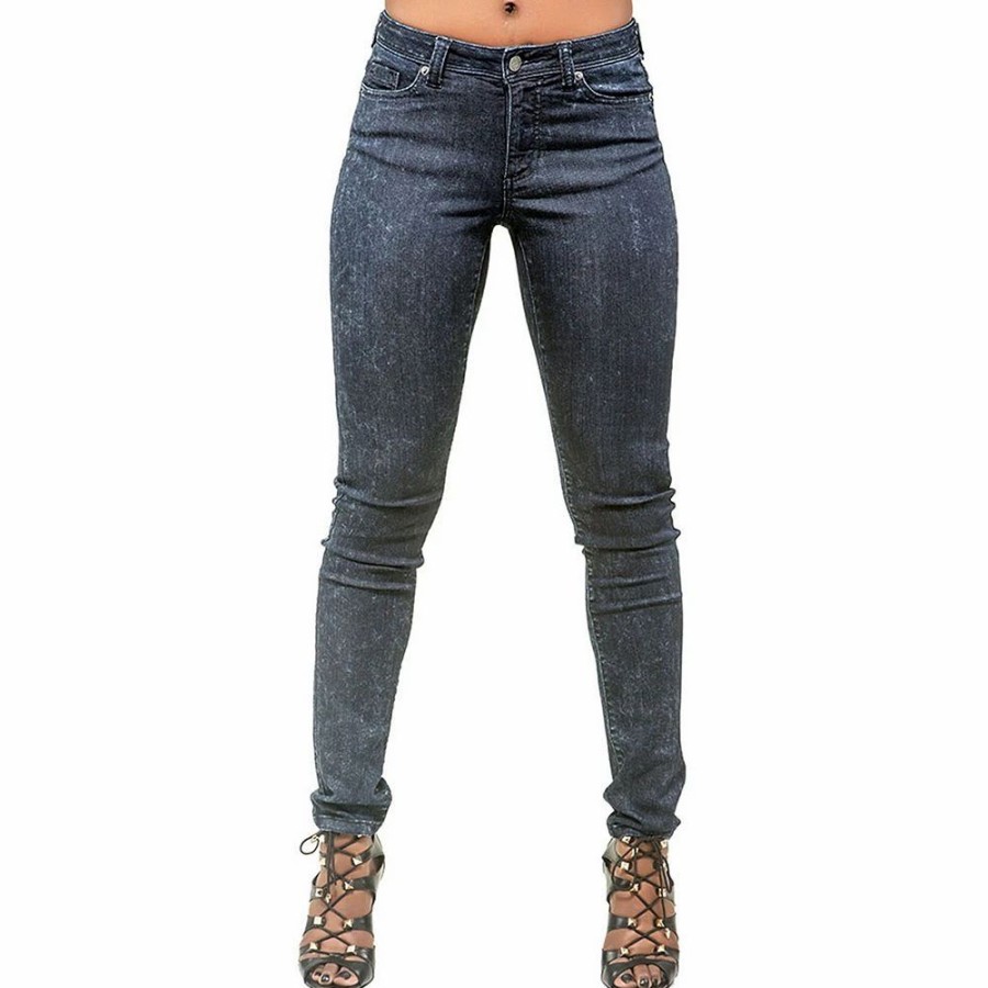 Jeans * | Poetic Justice Women'S Curvy Fit Stretch Denim Classic Skinny Jeans