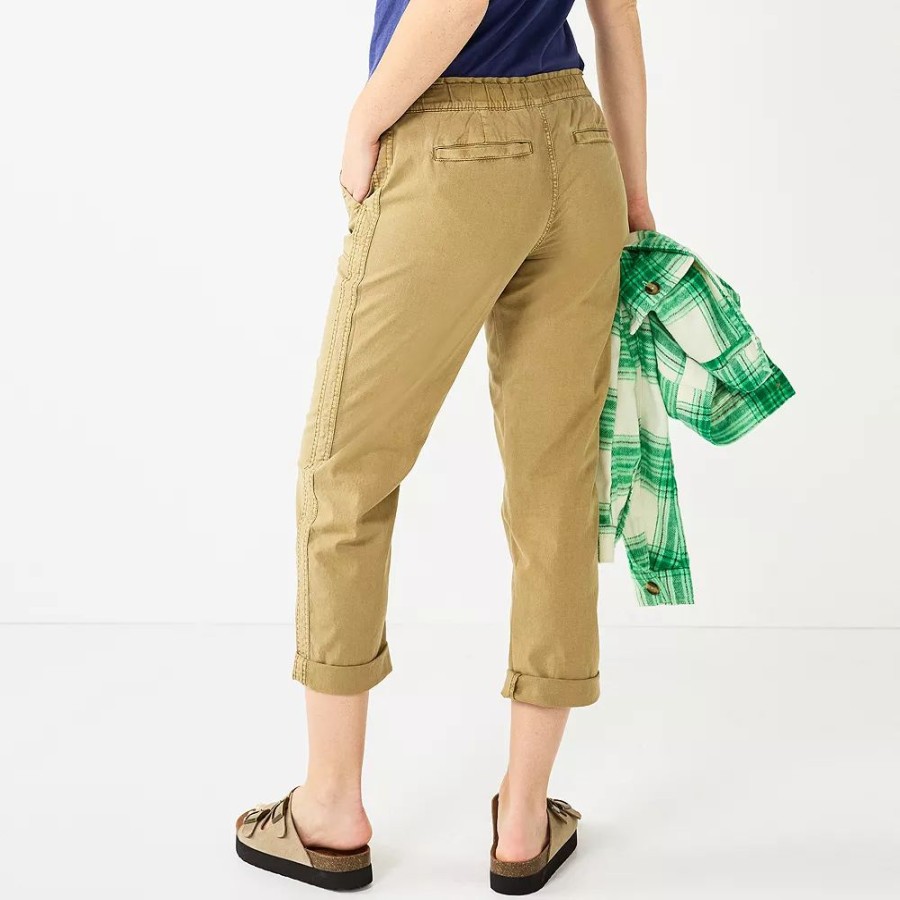 Crops & Capris * | Women'S Sonoma Goods For Life Paperbag Waist Capri Pants