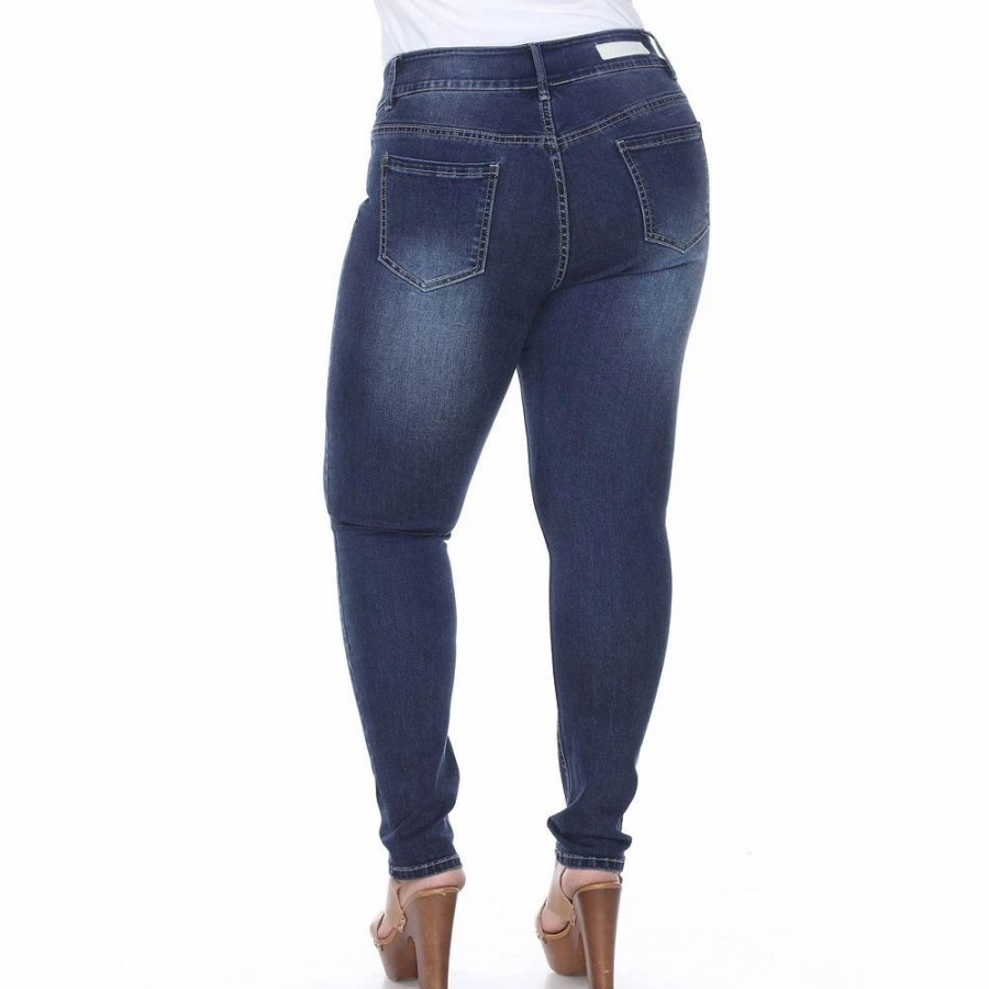 Jeans * | Plus Size White Mark Stretch Skinny Jeans