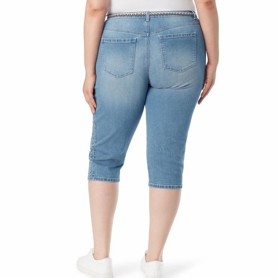 Crops & Capris * | Plus Size Gloria Vanderbilt Belted High-Rise Capris