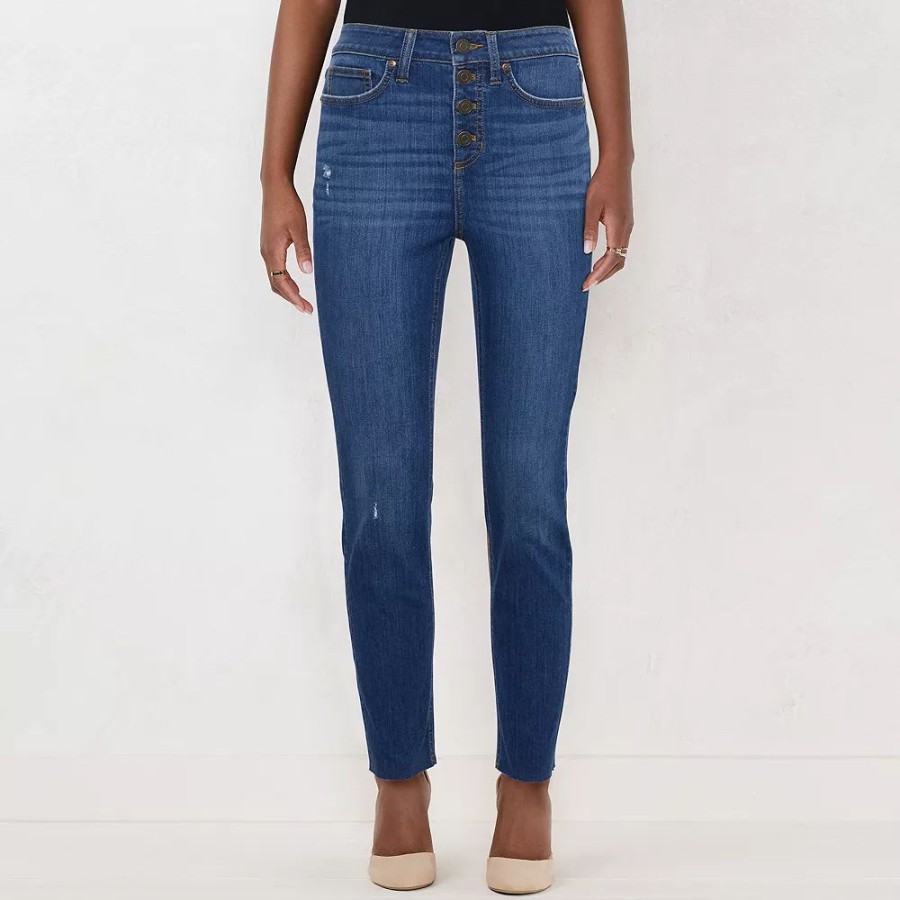 Jeans * | Petite Lc Lauren Conrad High-Waist Skinny Ankle Jeans