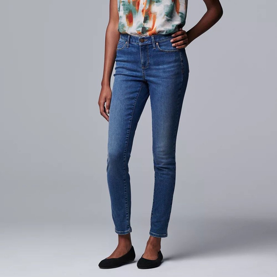 Jeans * | Petite Simply Vera Vera Wang Skinny Jeans