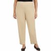 Pants * | Plus Size Alfred Dunner Classics Pull-On Straight-Leg Pants