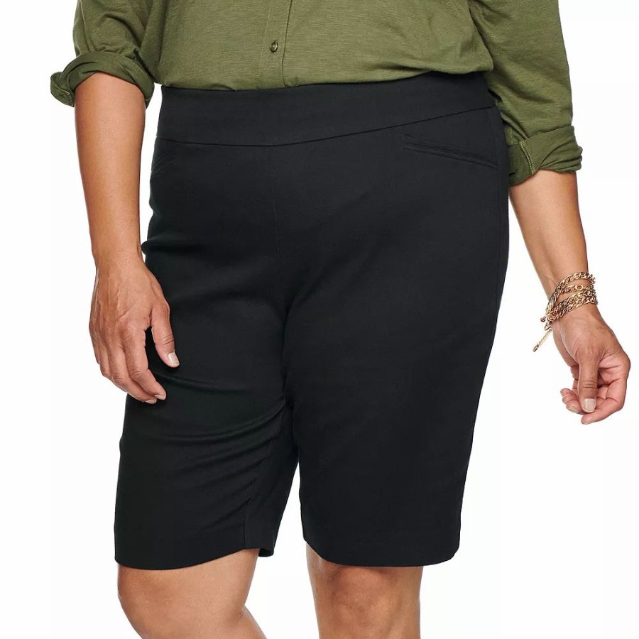 Shorts * | Plus Size Croft & Barrow Effortless Stretch Bermuda Shorts