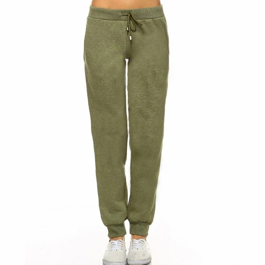 Pants * | Women'S White Mark Side-Stripe Jogger Pants Green Army