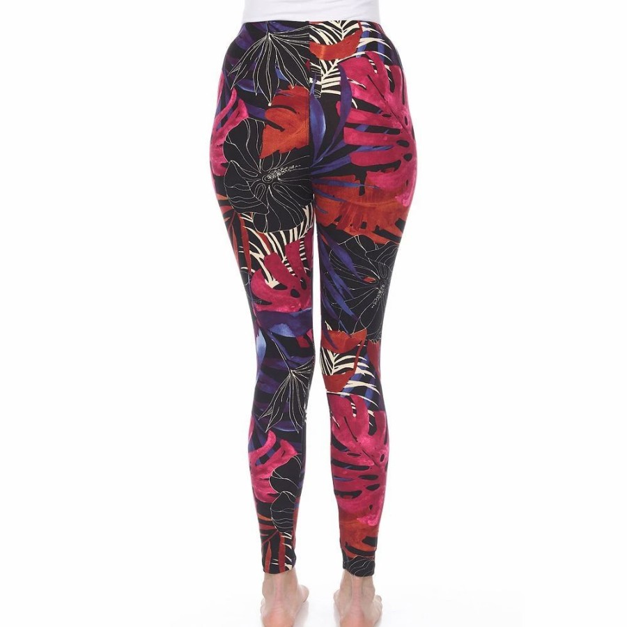 Pants * | Women'S White Mark Printed High-Waisted Leggings