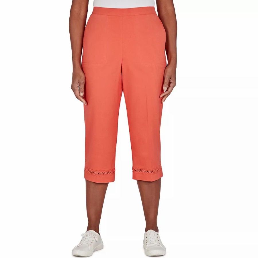 Crops & Capris * | Plus Size Alfred Dunner Tiki Time Lace Capri Pants