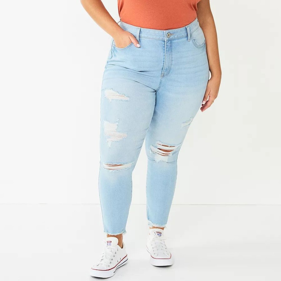 Crops & Capris * | Juniors' Plus Size So Cropped Jeggings