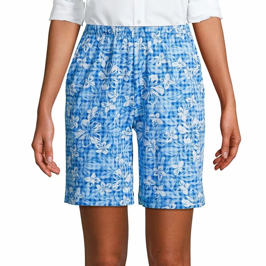 Shorts * | Petite Lands' End Sport Knit Pull-On Shorts