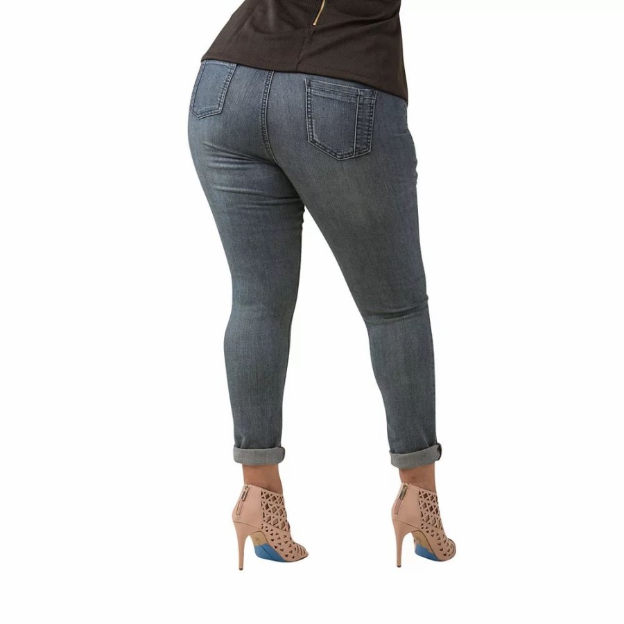 Jeans * | Poetic Justice Plus Size Women'S Curvy Fit Denim Five Pockets Skinny Jeans