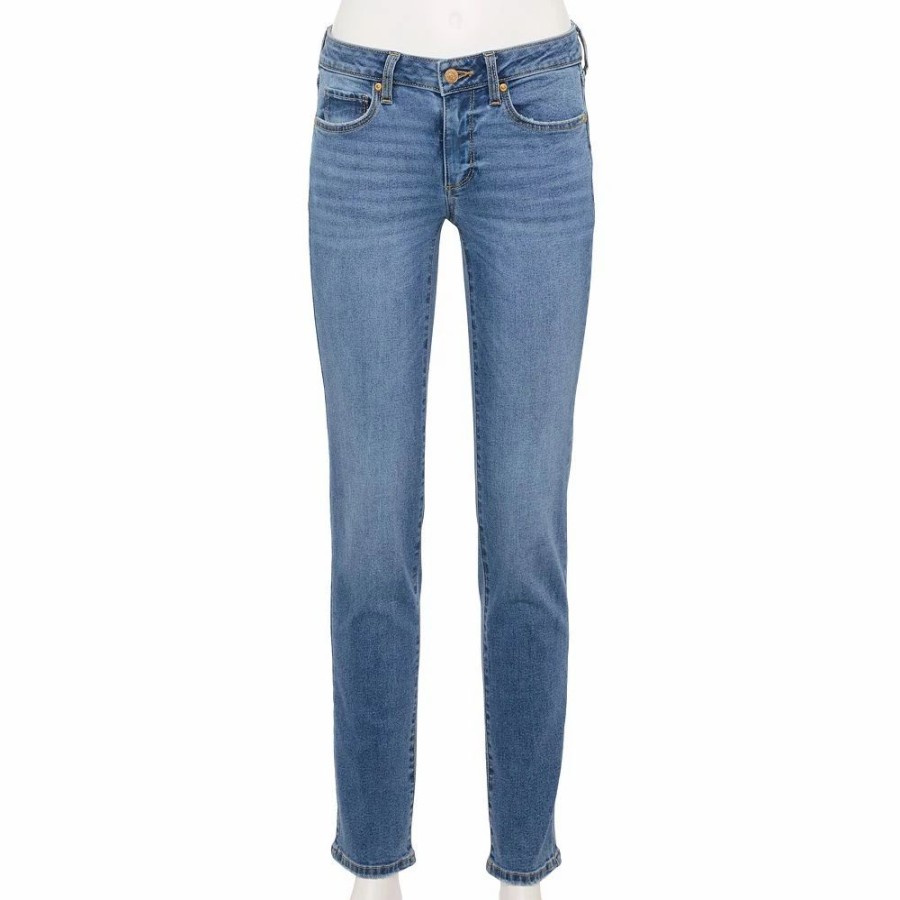 Jeans * | Women'S Sonoma Goods For Life Supersoft Midrise Straight-Leg Jeans