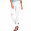 Jeans * | Poetic Justice Shantelle Curvy Fit Tribal Embroidery Skinny Ankle Jeans