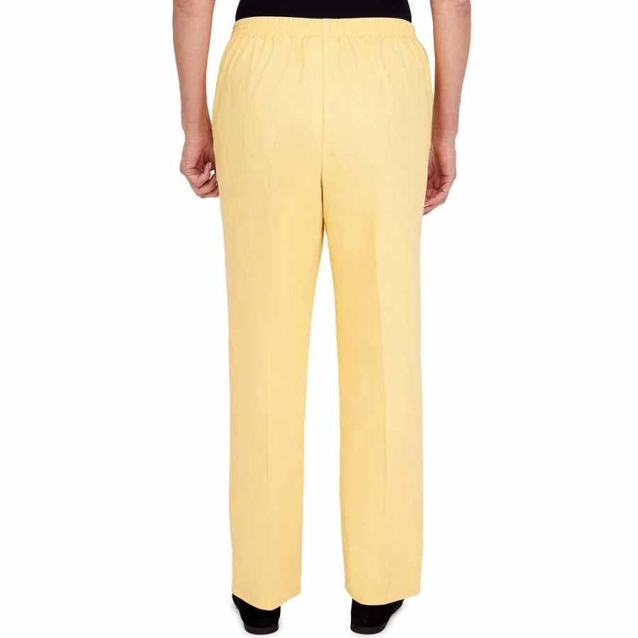 Pants * | Petite Alfred Dunner Bright Idea Sunshine Straight-Leg Pants