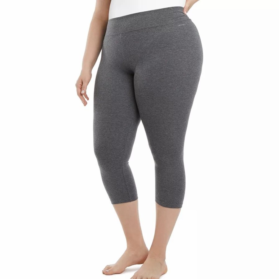 Crops & Capris * | Plus Size Jockey Sport Capri Leggings