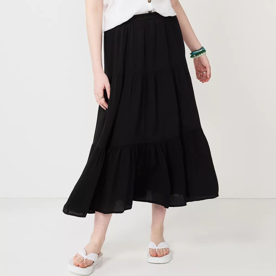 Skirts & Skorts * | Juniors' So Tiered Flowy Midi Skirt