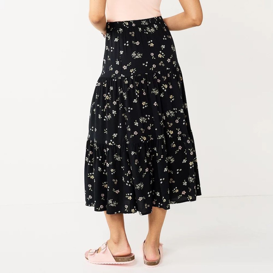 Skirts & Skorts * | Juniors' So Tiered Flowy Midi Skirt