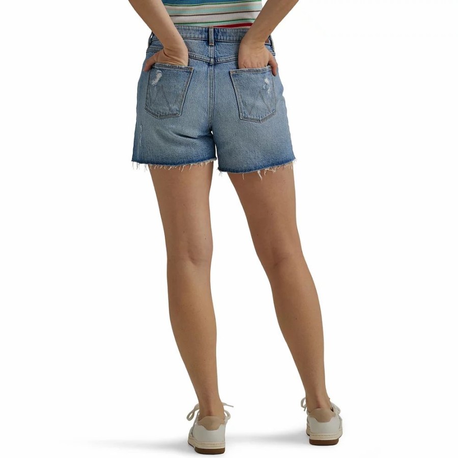 Shorts * | Women'S Wrangler High-Rise Vintage Jean Shorts